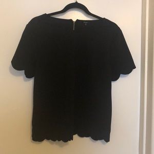 Black scalloped blouse